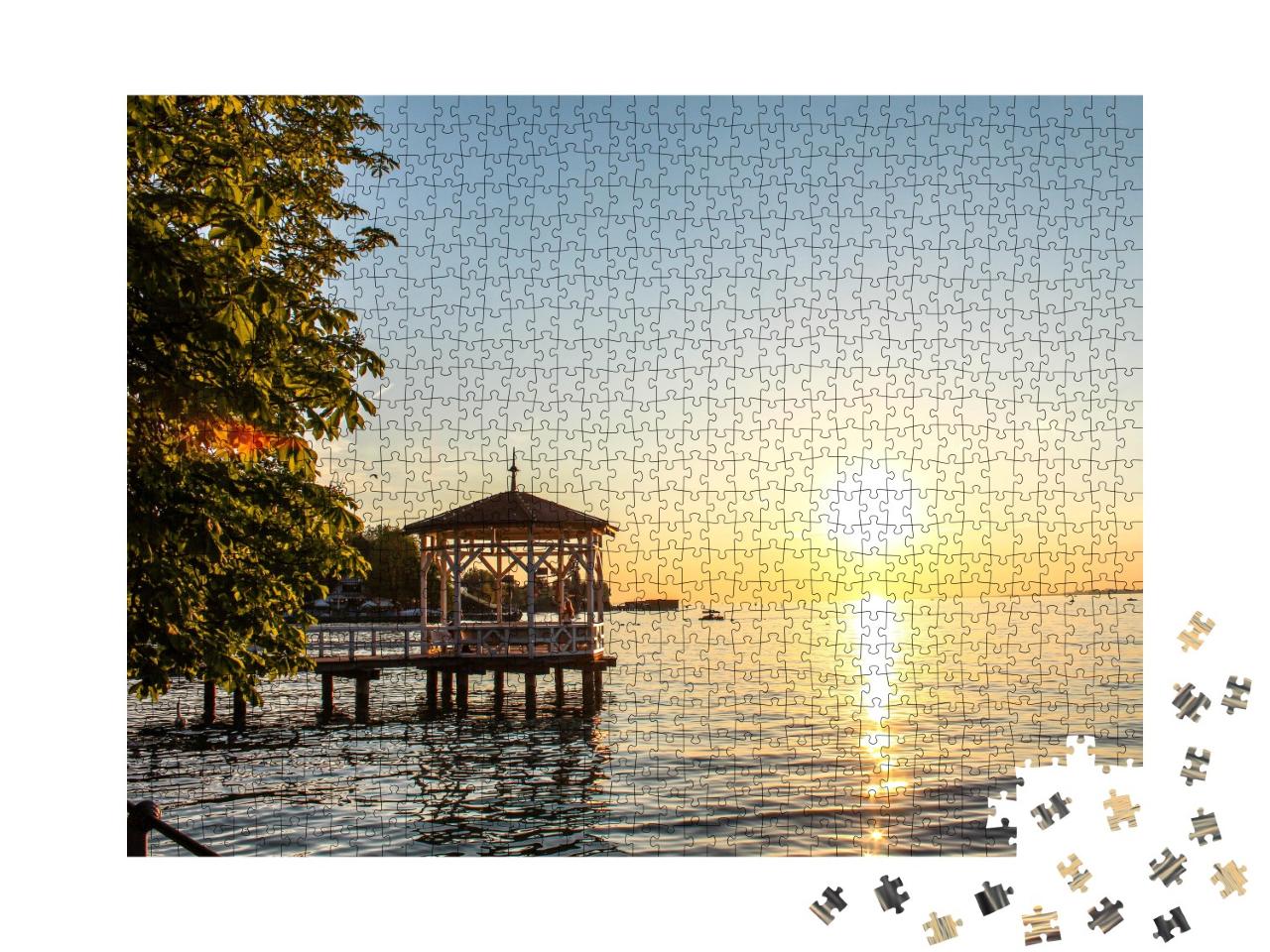 Puzzle de 1000 pièces « Vue sur le lac de Constance près de Bregenz »