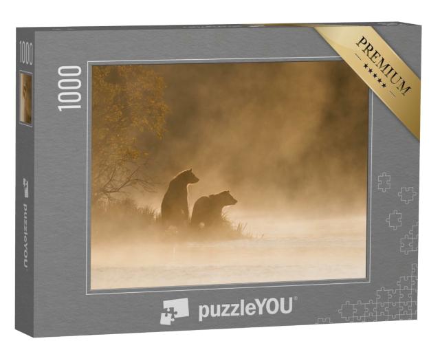 Puzzle de 1000 pièces « Grizzly à l'étang d'or »
