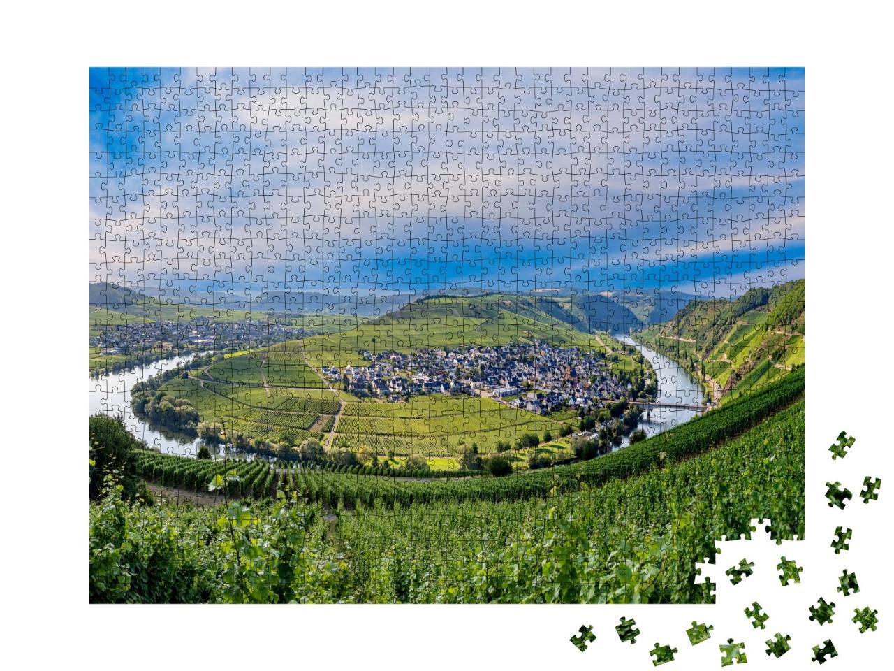 Puzzle de 1000 pièces « Boucle de la Moselle près de Leiwen, Trittenheim, Allemagne »