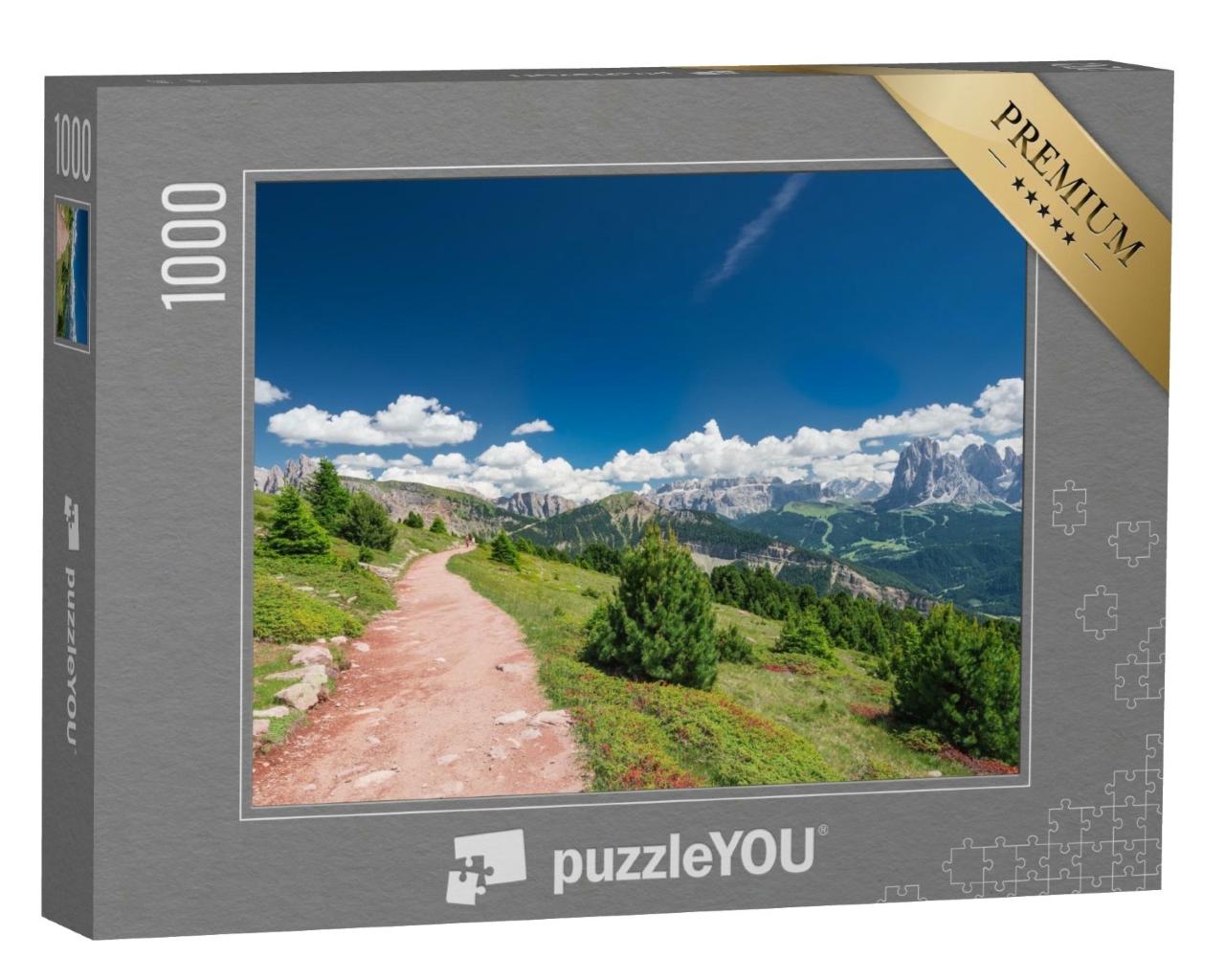 Puzzle de 1000 pièces « Sentier dans les Dolomites, Val Gardena, Italie »