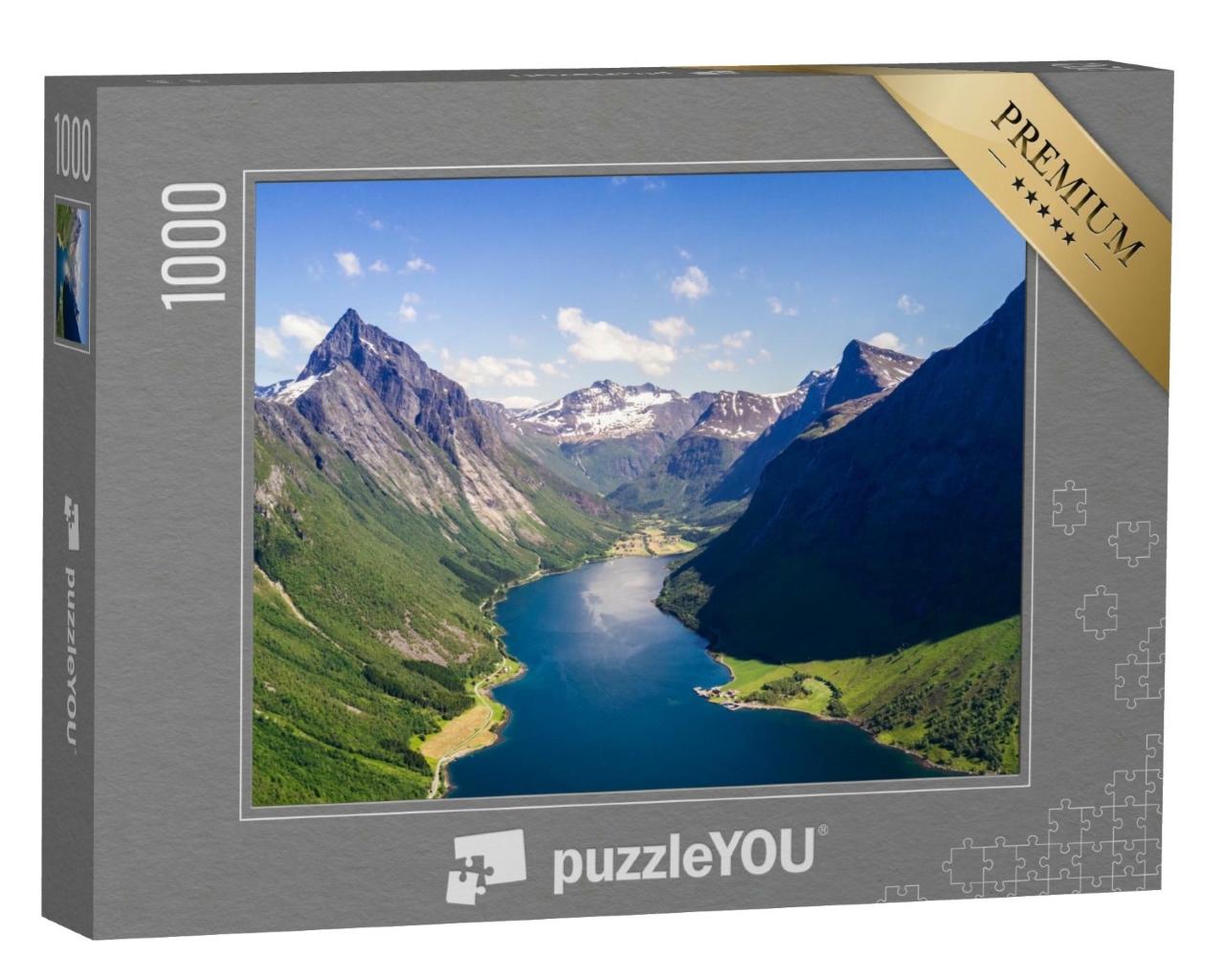 Puzzle de 1000 pièces « Vue panoramique sur le Geirangerfjord, Norvège »