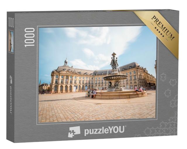 Puzzle de 1000 pièces « Place de la Bourse avec fontaine à Bordeaux »