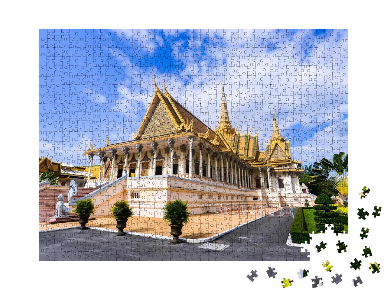 Puzzle de 1000 pièces « Palais royal Chanchhaya Pavillon à Phnom Penh, Cambodge »