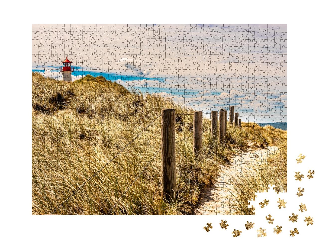 Puzzle de 1000 pièces « Phare sur l'île de Sylt, mer du Nord, Allemagne »