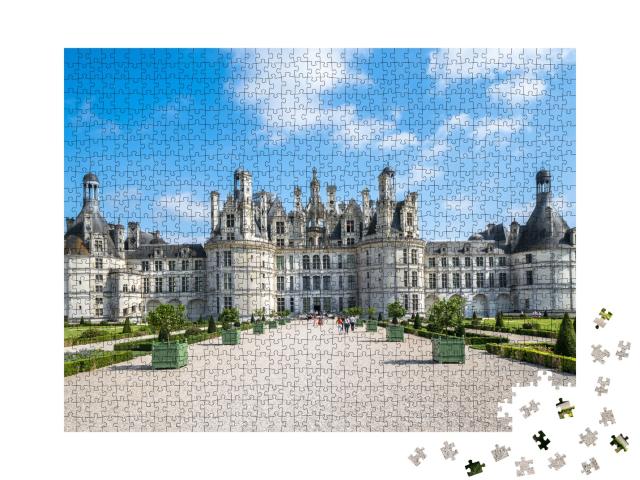Puzzle de 1000 pièces « Célèbre château médiéval du Château de Chambord, France »