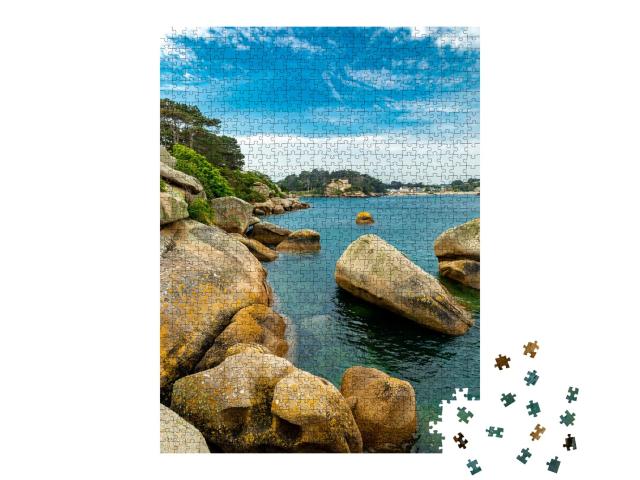 Puzzle de 1000 pièces « En route sur la Côte de Granit Rose dans la belle Bretagne près de Ploumanac'h - France »