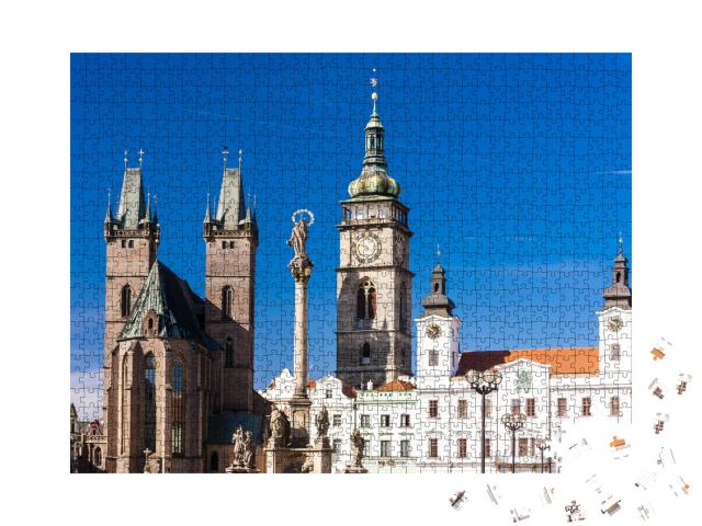 Puzzle de 1000 pièces « Grande place, Hradec Kralove, République tchèque »