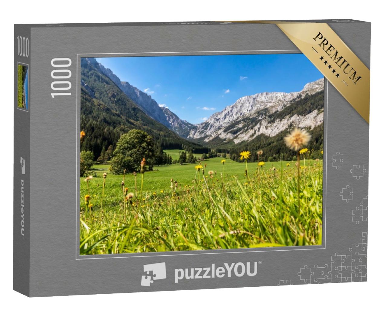Puzzle de 1000 pièces « Chaîne de montagnes Hochschwab avec le sommet Aflenzer Staritzen »