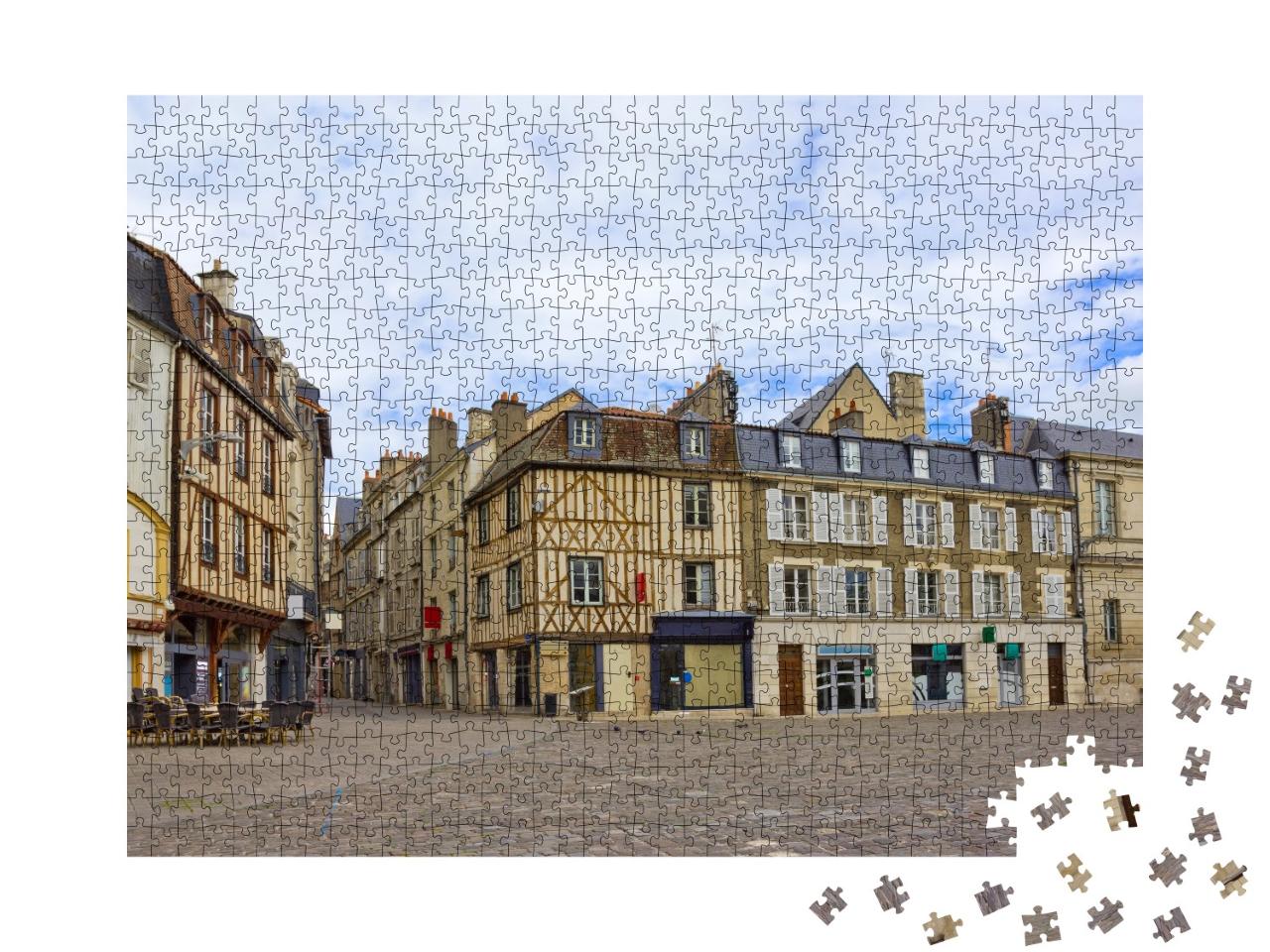 Puzzle de 1000 pièces « Place Charles de Gaulle avec des bâtiments historiques à Poitiers, France »