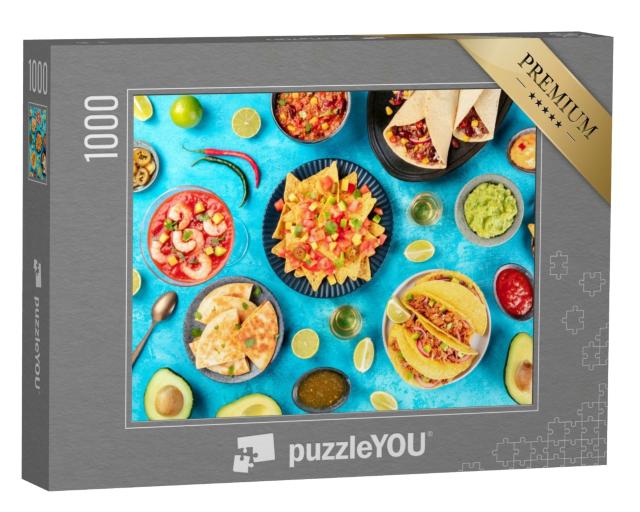 Puzzle de 1000 pièces « Sélection de plats mexicains typiques »