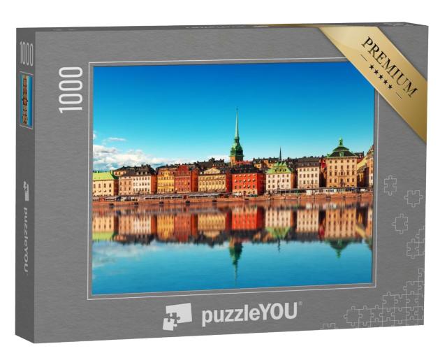 Puzzle de 1000 pièces « Panorama estival scénique de la vieille ville Gamla Stan, Stockholm, Suède »