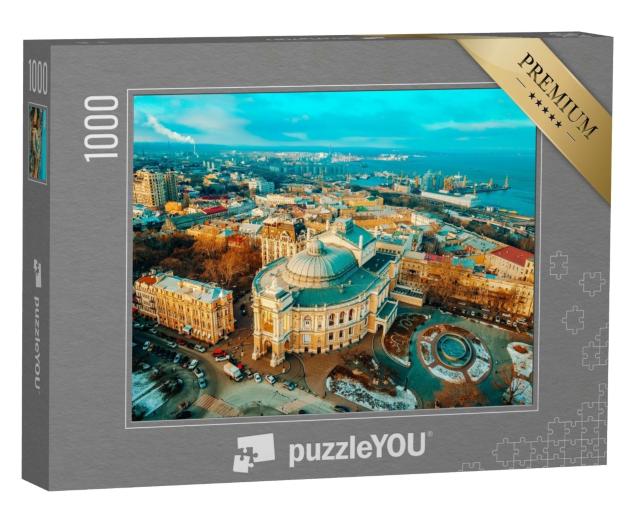 Puzzle de 1000 pièces « Ville vue du ciel, toits d'Odessa vus du ciel »