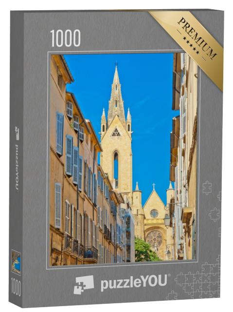 Puzzle de 1000 pièces « Rue étroite typique d'Aix-en-Provence, France »