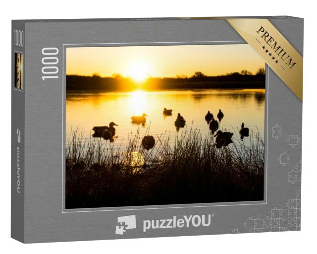 Puzzle de 1000 pièces « Scènes de chasse aux canards »