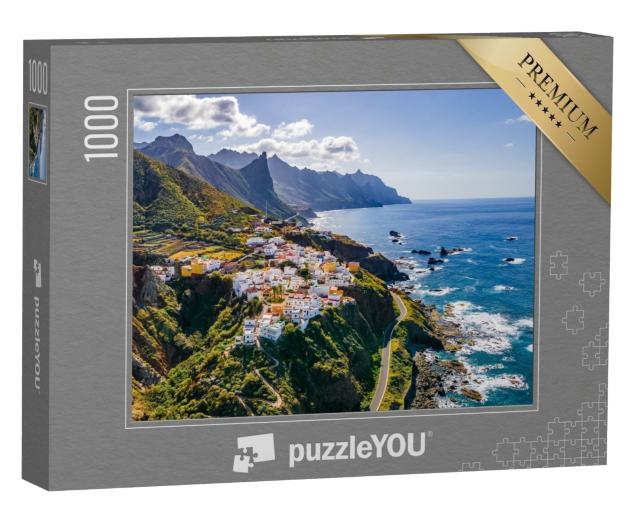 Puzzle de 1000 pièces « Magnifique village côtier à Tenerife, îles Canaries »