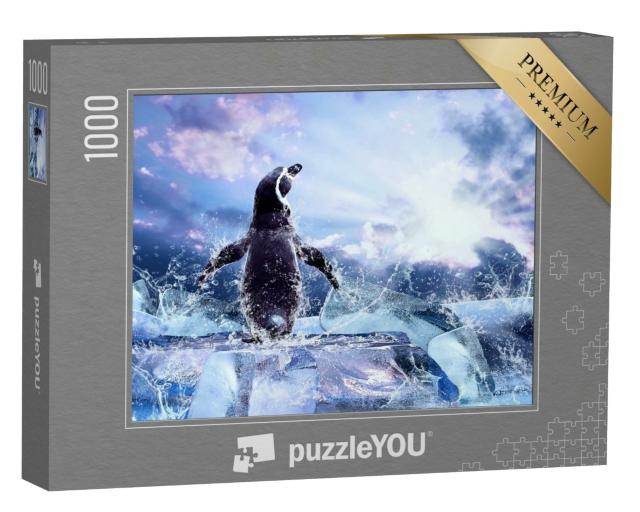 Puzzle de 1000 pièces « Pingouin sur la glace »