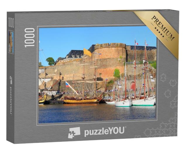 Puzzle de 1000 pièces « Port et château de Brest, Bretagne, France »