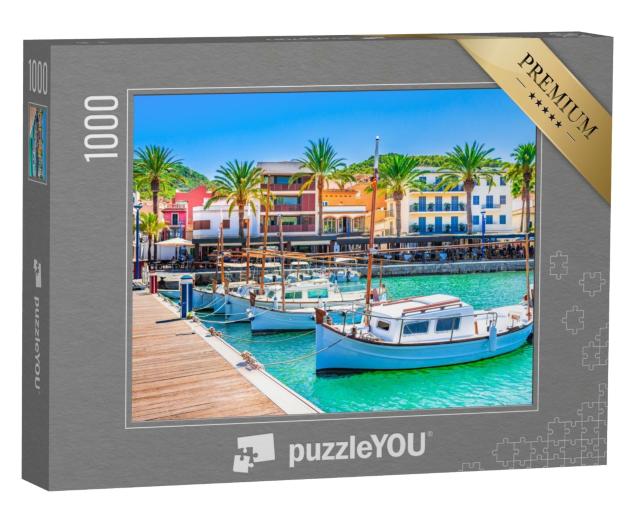 Puzzle de 1000 pièces « Bateaux sur la jetée à Port de Andratx, Majorque »