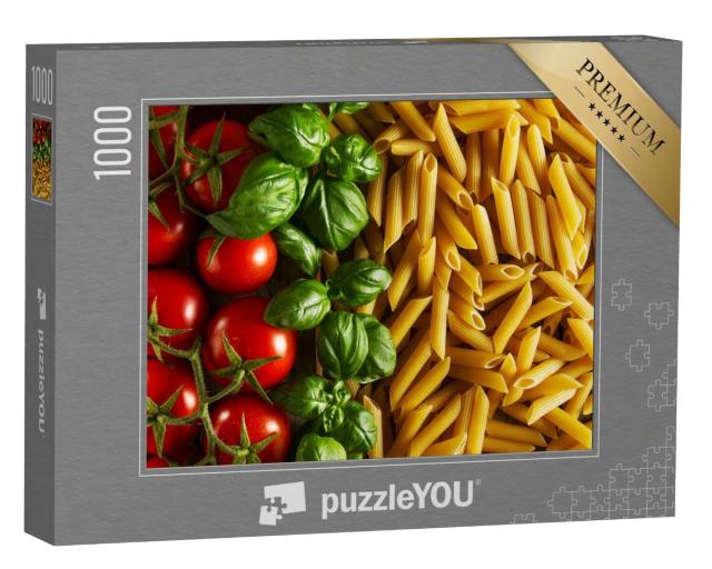 Puzzle de 1000 pièces « Pâtes, tomates et basilic »