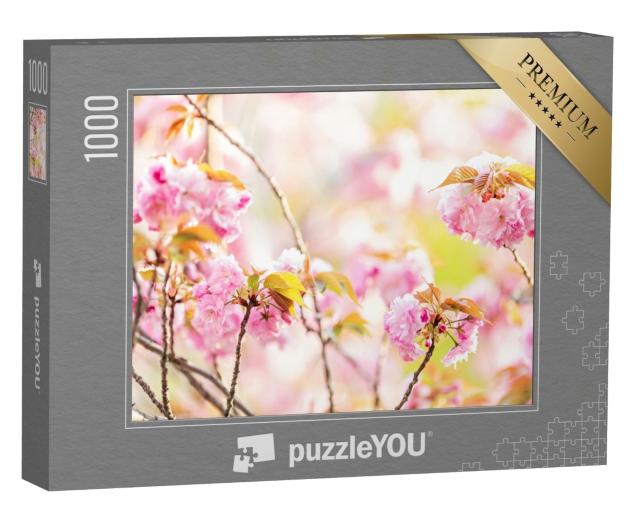 Puzzle de 1000 pièces « Magnifiques branches de cerisier en fleurs »
