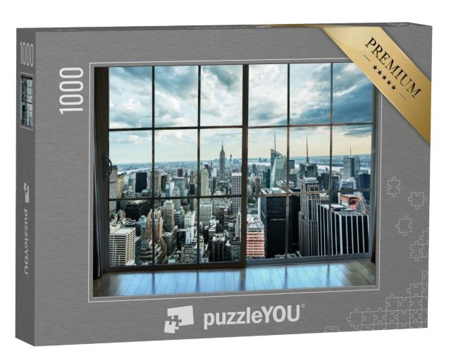 Puzzle de 1000 pièces « Vue depuis un penthouse à Manhattan »