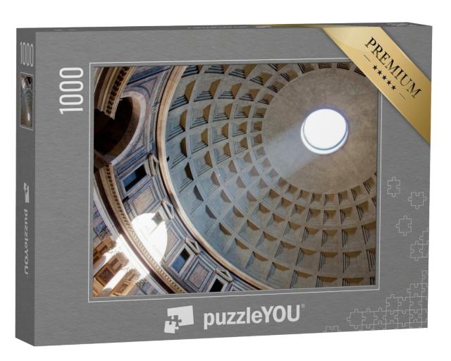 Puzzle de 1000 pièces « Le faisceau lumineux à l'intérieur du Panthéon à Rome »