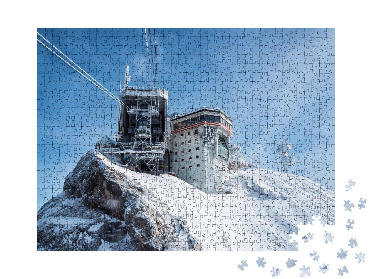 Puzzle de 1000 pièces « Magnifique journée d'hiver sur la Zugspitze »