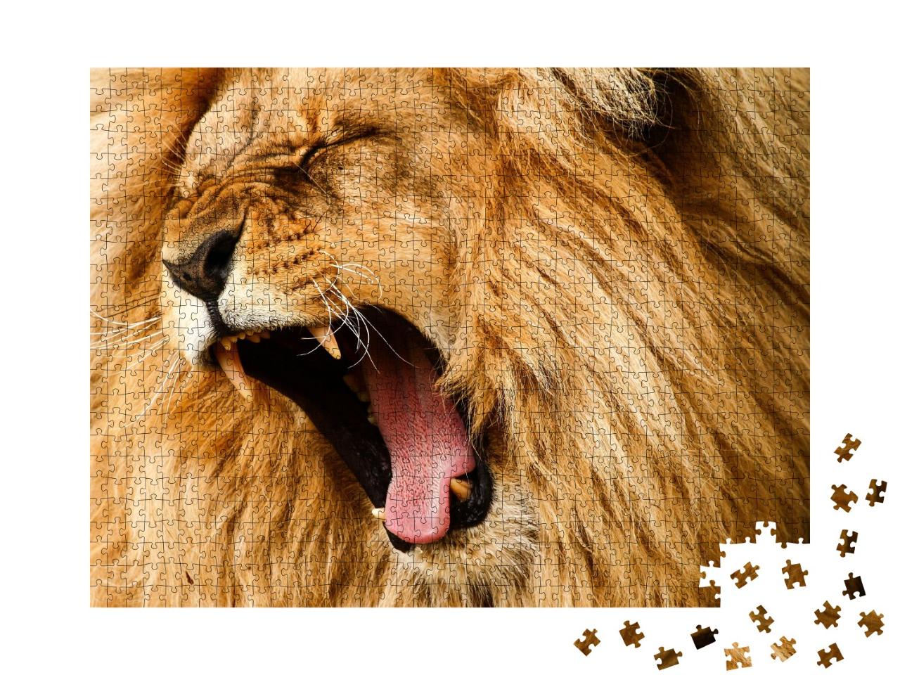 Puzzle de 1000 pièces « Lion rugissant »