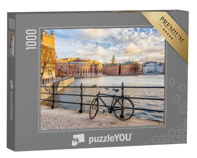 Puzzle de 1000 pièces « Vue sur le bâtiment du Parlement Riksdagshuset de Stockholm, Suède »