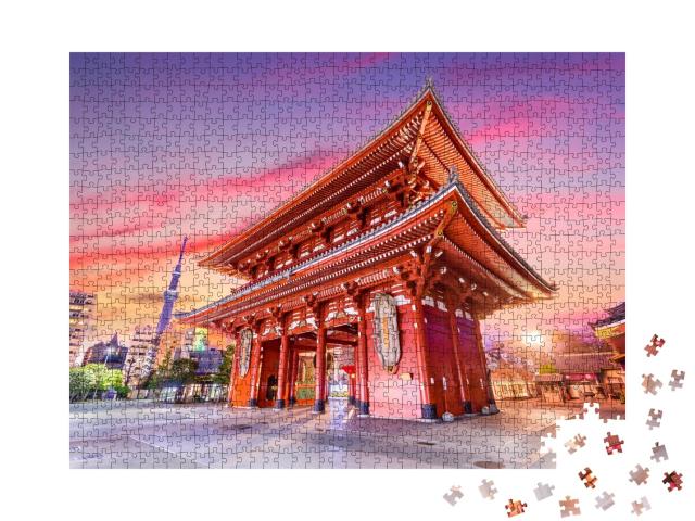 Puzzle de 1000 pièces « Tempeltor à Tokyo, Japon »