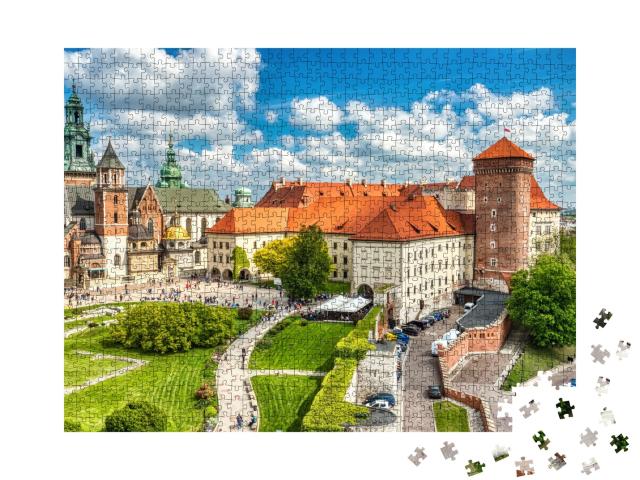 Puzzle de 1000 pièces « Château de Wawel de jour, Cracovie, Pologne »