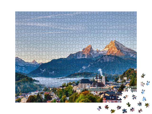 Puzzle de 1000 pièces « Berchtesgaden et le Watzmann dans les Alpes bavaroises »