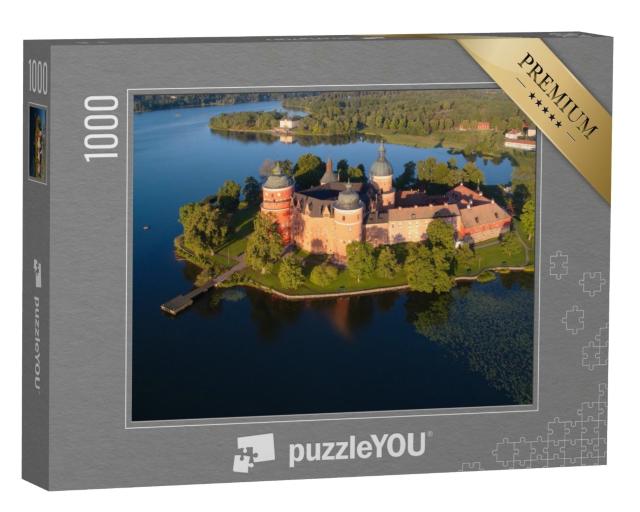 Puzzle de 1000 pièces « Vue aérienne du château de Gripsholm, Mariefred, Suède »
