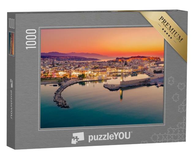 Puzzle de 1000 pièces « Le vieux port vénitien de la ville de Rethymno, île de Crète, Grèce »
