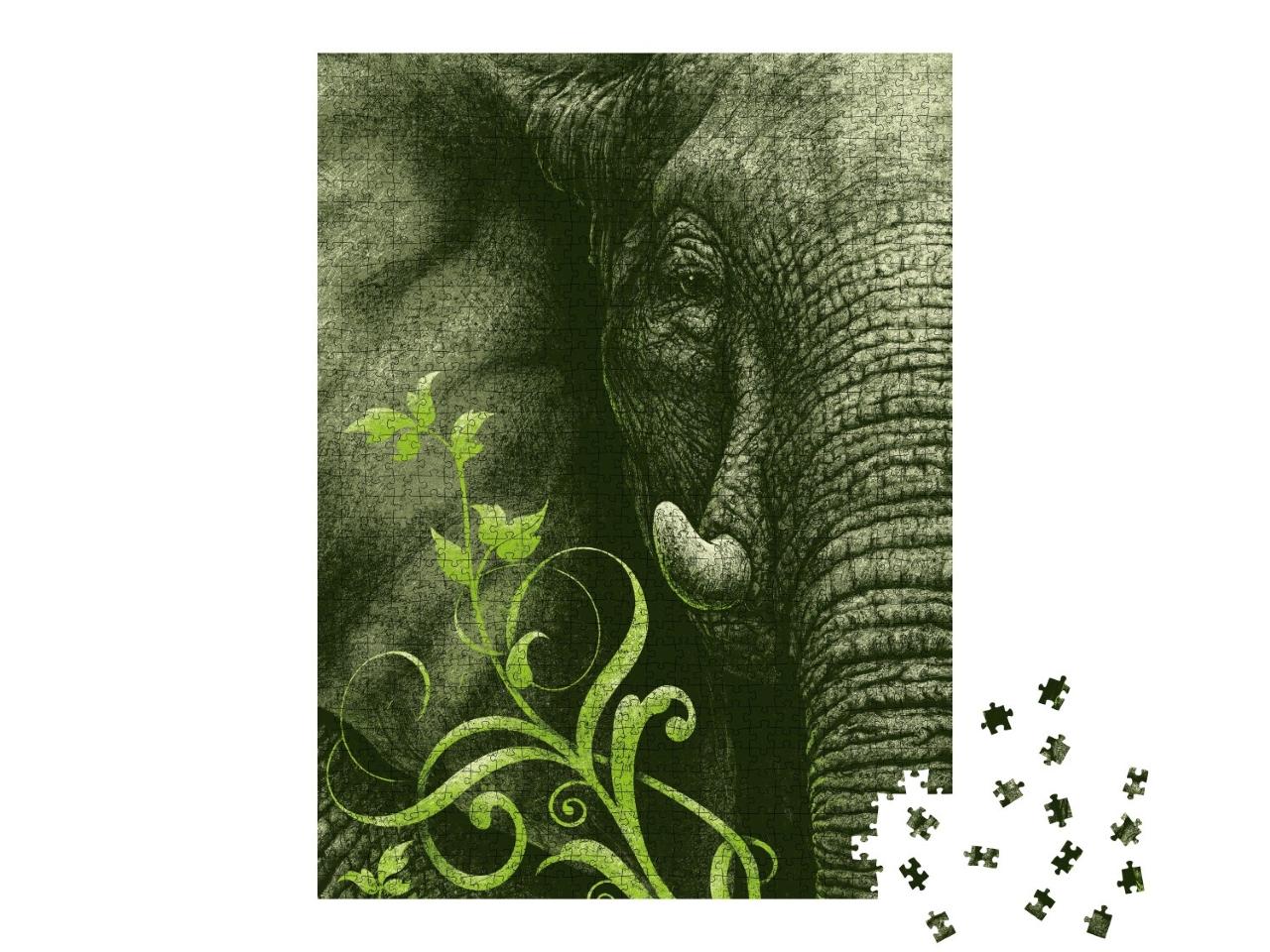 Puzzle de 1000 pièces « Éléphant »