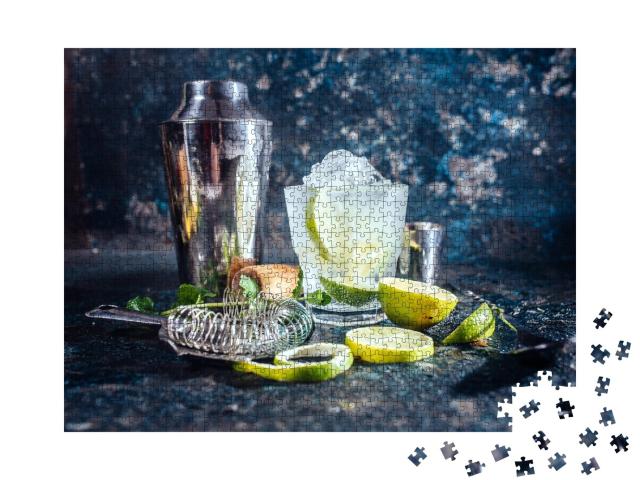 Puzzle de 1000 pièces « Boisson rafraîchissante à base de vodka et de citron vert »