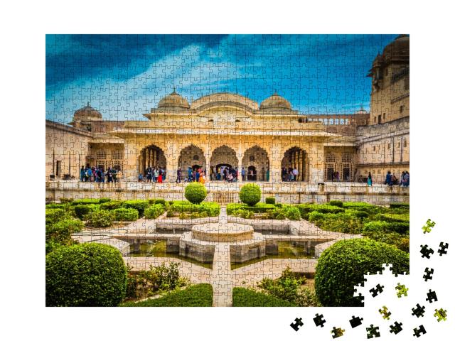 Puzzle de 1000 pièces « Sheesh Mahal des Amber Forts, Jaipur »