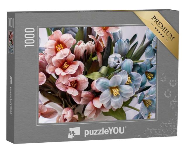 Puzzle de 1000 pièces « Un bouquet de tulipes pour la fête des mères »