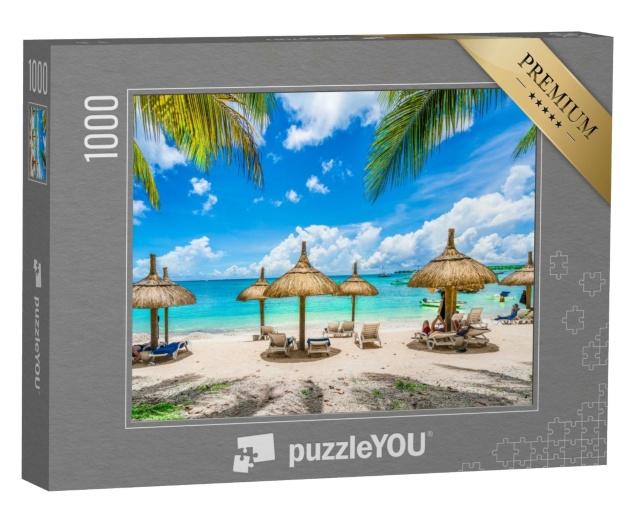 Puzzle de 1000 pièces « Paradis de la plage à l'île Maurice »