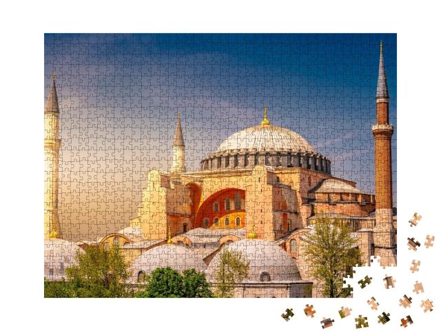 Puzzle de 1000 pièces « L'impressionnante basilique Sainte-Sophie, célèbre symbole d'Istanbul »