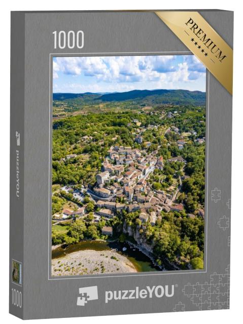 Puzzle de 1000 pièces « Vue aérienne de Balazuc, l'un des plus beaux villages de l'Ardèche, sud de la France »