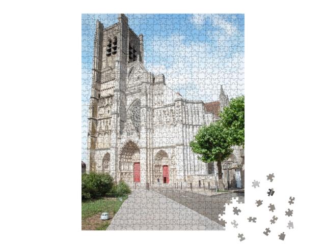 Puzzle de 1000 pièces « Cathédrale Saint-Étienne d'Auxerre en Bourgogne, France »