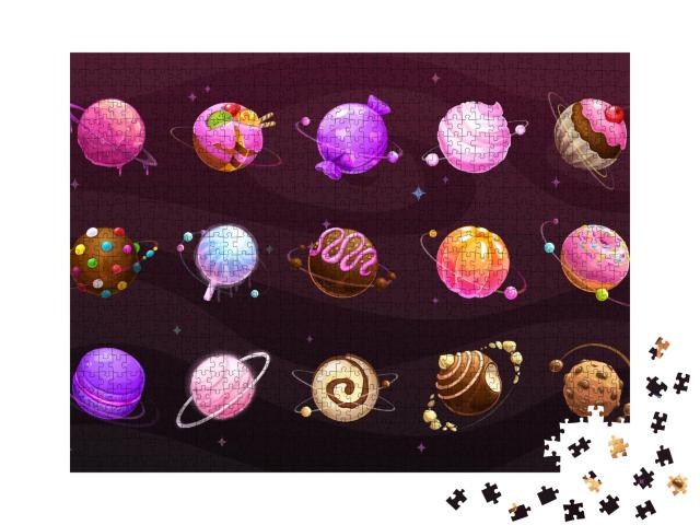Puzzle de 1000 pièces « Monde coloré de bonbons, différentes sortes »