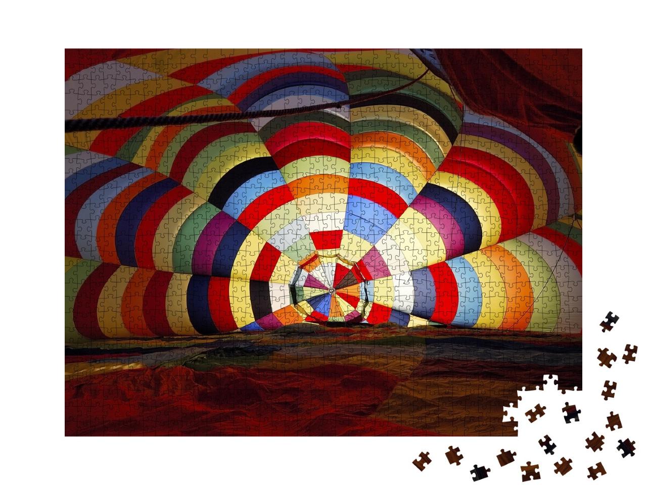 Puzzle de 1000 pièces « Gros plan : vue intérieure d'une montgolfière »