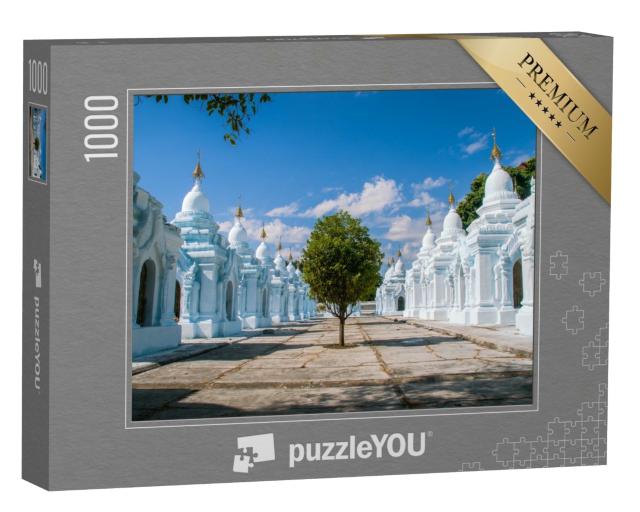Puzzle de 1000 pièces « Architecture époustouflante de la pagode Kuthodaw, Mandalay, Myanmar »