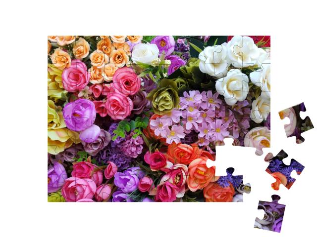 Puzzle de 48 pièces « Une magnifique mer de fleurs »