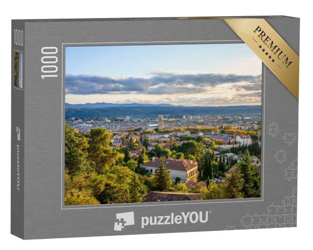 Puzzle de 1000 pièces « Vue panoramique d'Aix-en-Provence en automne. Coucher de soleil. France, Provence. »