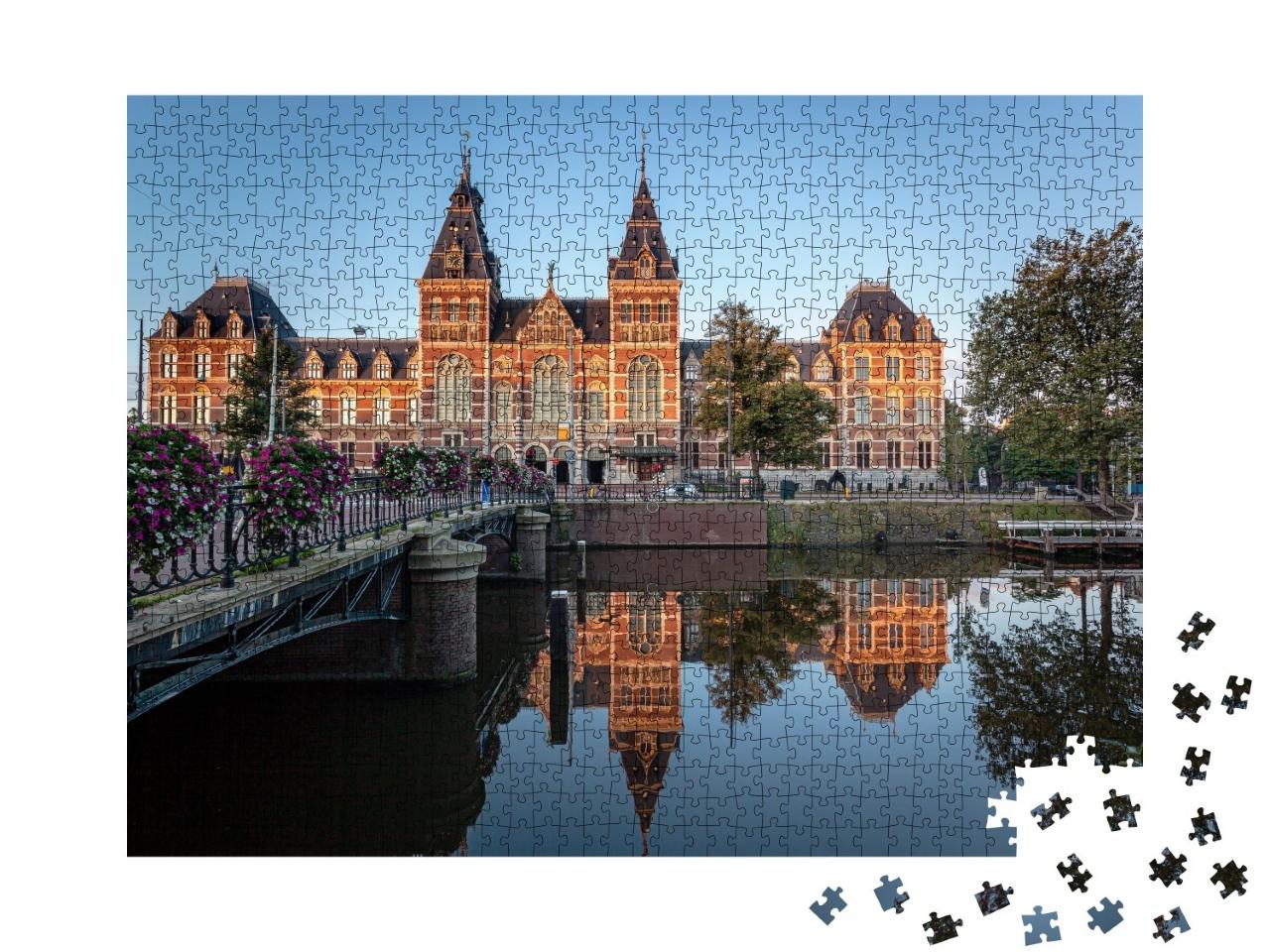 Puzzle de 1000 pièces « Das Rijksmuseum à Amsterdam, Niederlande »