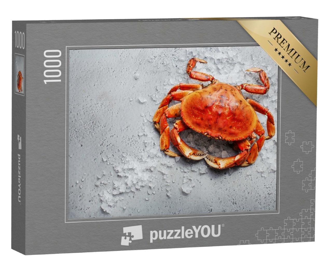 Puzzle de 1000 pièces « Crabe de Dungeness cuit sur glace »