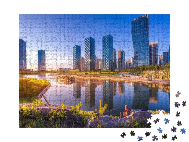 Puzzle de 1000 pièces « Central Park dans la ville de Songdo, Séoul »
